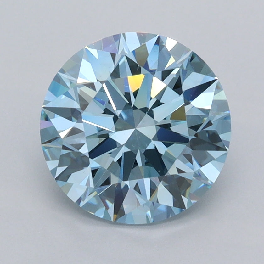 2.04 Carat Round Shaped, Ideal Cut, VVS2 Clarity, IGI Certified Lab Grown Diamond