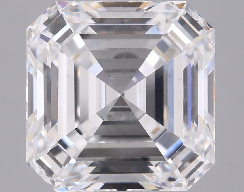 3.10 Carat Asscher Shaped, Ideal Cut, D Color, VS1 Clarity, IGI Certified Lab Grown Diamond