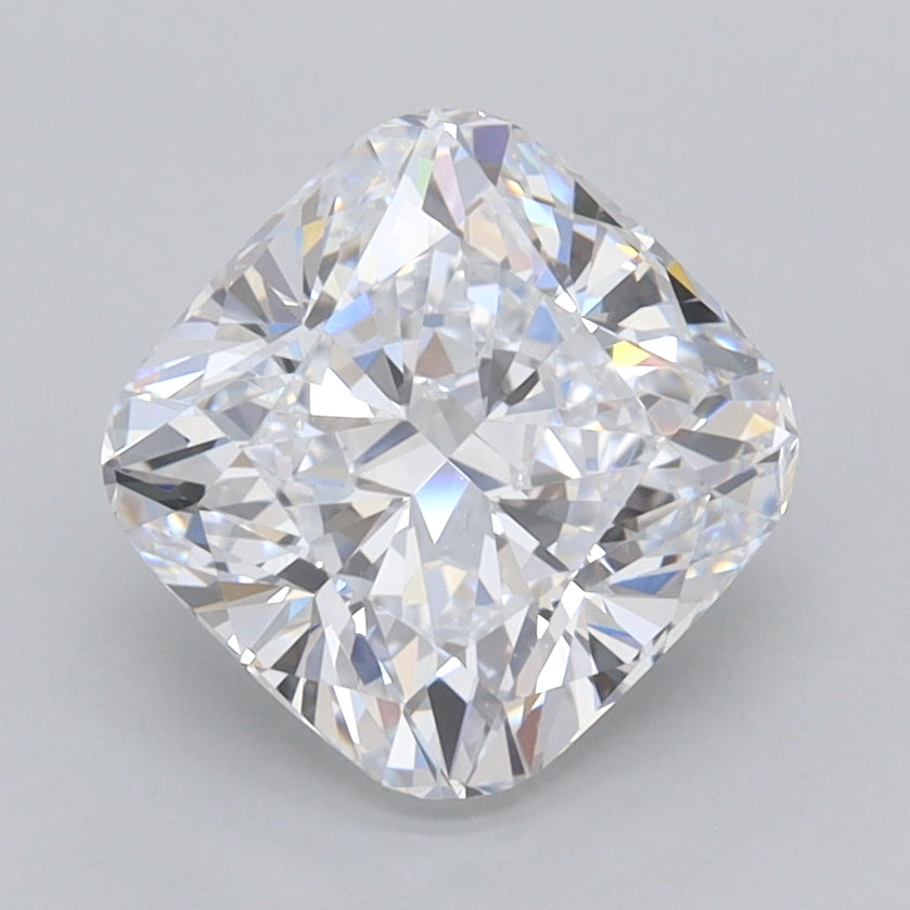 2.07 Carat Cushion Shaped, Ideal Cut, D Color, VVS1 Clarity, IGI Certified Lab Grown Diamond