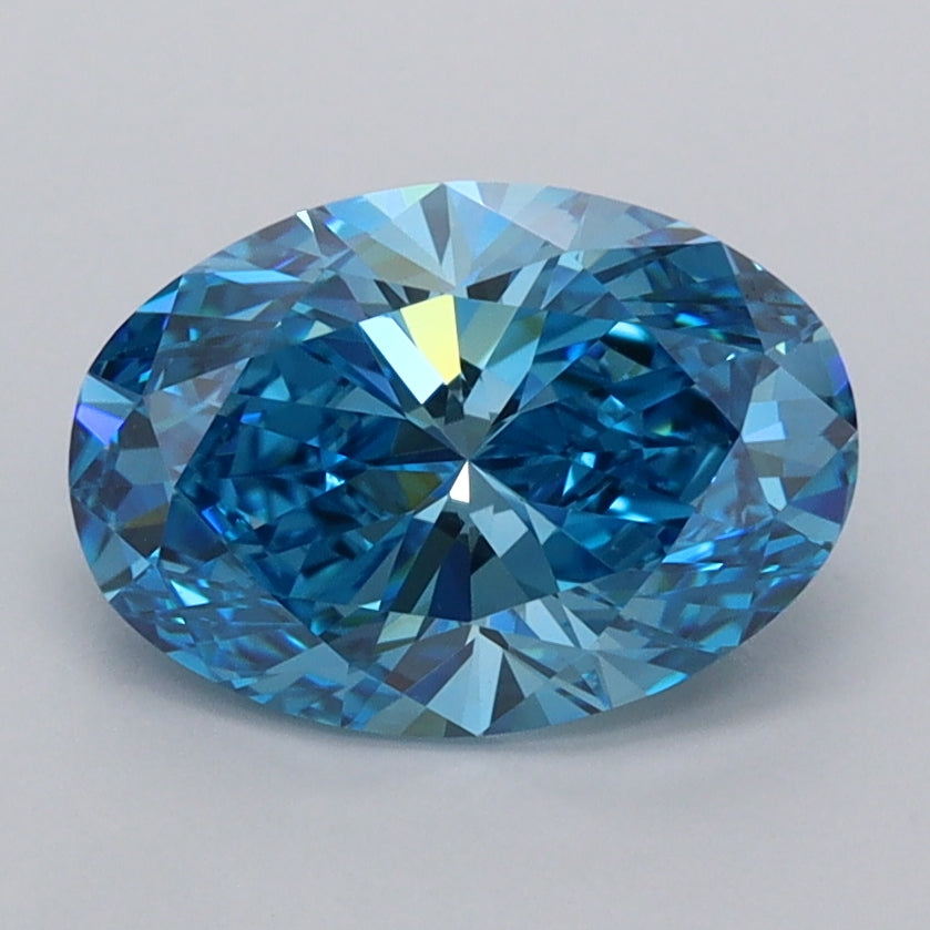 1.76 Carat Oval Shaped, Ideal Cut, VVS2 Clarity, IGI Certified Lab Grown Diamond