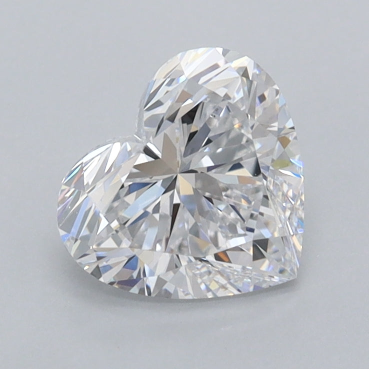 1.22 Carat Heart Shaped, Very Good Cut, D Color, FL Clarity, IGI Certified Lab Grown Diamond