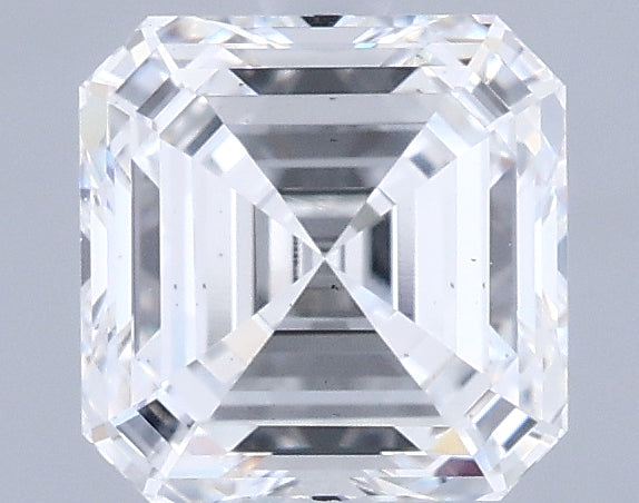 1.36 Carat Asscher Shaped, Excellent Cut, D Color, VS2 Clarity, IGI Certified Lab Grown Diamond