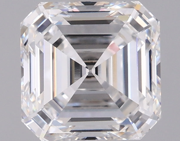 1.72 Carat Asscher Shaped, Ideal Cut, E Color, VVS2 Clarity, IGI Certified Lab Grown Diamond