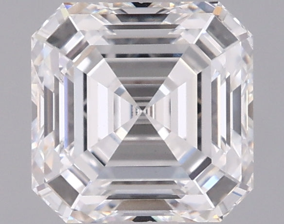 1.56 Carat Asscher Shaped, Ideal Cut, D Color, VVS2 Clarity, IGI Certified Lab Grown Diamond