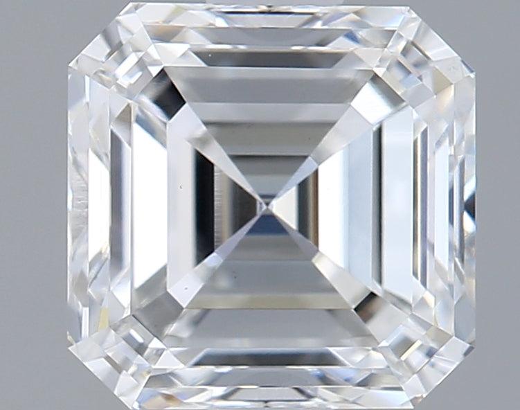 1.50 Carat Asscher Shaped, Excellent Cut, D Color, VS1 Clarity, IGI Certified Lab Grown Diamond