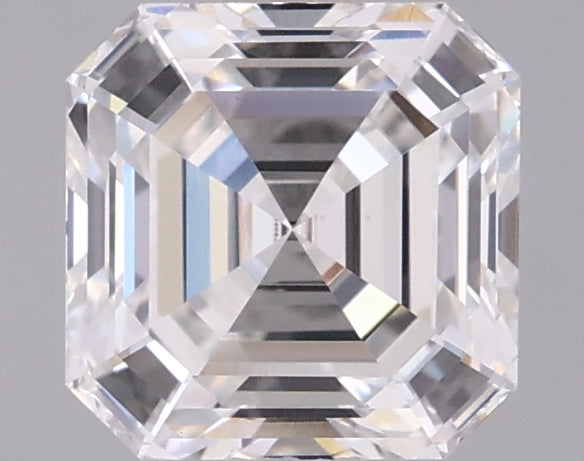 1.56 Carat Asscher Shaped, Ideal Cut, D Color, VVS2 Clarity, IGI Certified Lab Grown Diamond