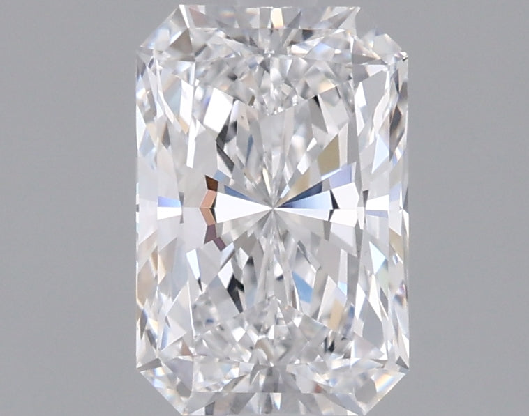 1.37 Carat Radiant Shaped, Excellent Cut, D Color, VVS2 Clarity, IGI Certified Lab Grown Diamond