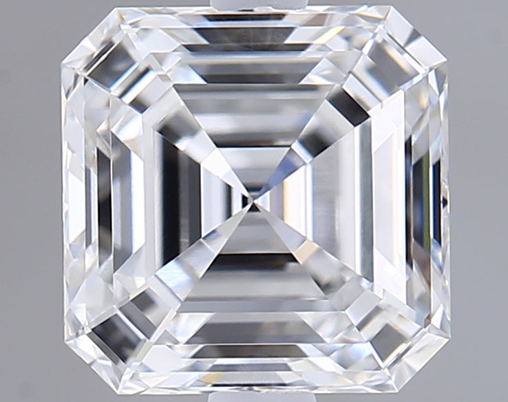 1.55 Carat Asscher Shaped, Ideal Cut, D Color, VVS1 Clarity, IGI Certified Lab Grown Diamond