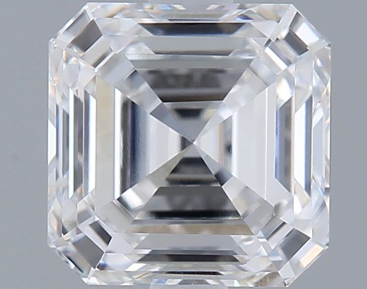 1.63 Carat Asscher Shaped, Ideal Cut, E Color, VVS1 Clarity, IGI Certified Lab Grown Diamond