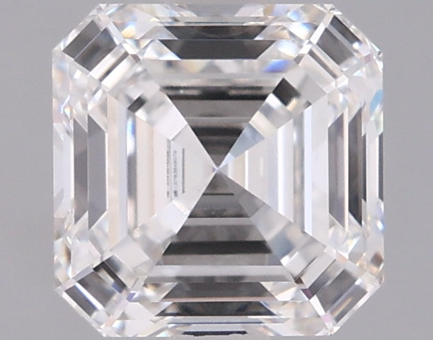 1.69 Carat Asscher Shaped, Ideal Cut, E Color, VVS2 Clarity, IGI Certified Lab Grown Diamond