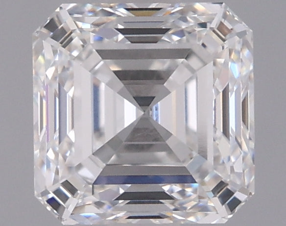 1.62 Carat Asscher Shaped, Ideal Cut, E Color, VVS2 Clarity, IGI Certified Lab Grown Diamond