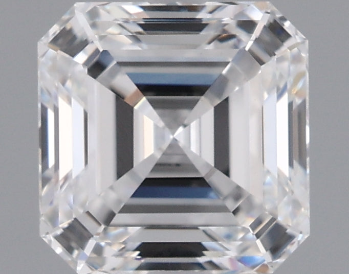 1.56 Carat Asscher Shaped, Ideal Cut, E Color, VVS2 Clarity, IGI Certified Lab Grown Diamond