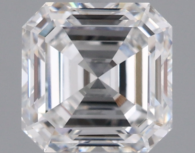 1.60 Carat Asscher Shaped, Excellent Cut, E Color, VVS2 Clarity, IGI Certified Lab Grown Diamond