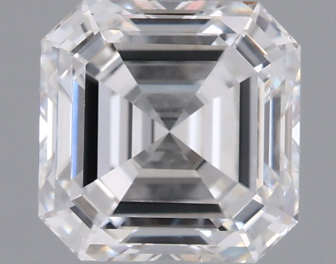 1.61 Carat Asscher Shaped, Ideal Cut, E Color, VVS2 Clarity, IGI Certified Lab Grown Diamond