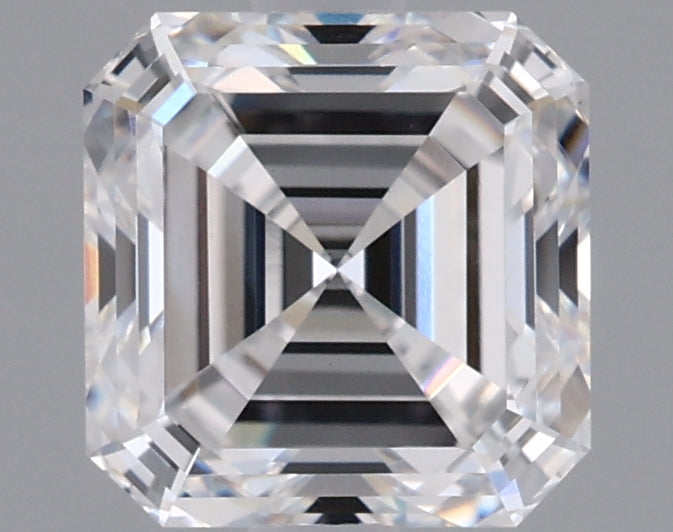 1.54 Carat Asscher Shaped, Excellent Cut, E Color, VVS2 Clarity, IGI Certified Lab Grown Diamond