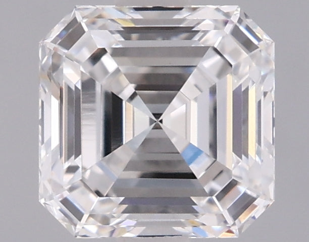 1.57 Carat Asscher Shaped, Ideal Cut, E Color, VVS2 Clarity, IGI Certified Lab Grown Diamond