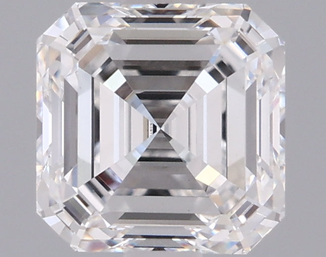 1.55 Carat Asscher Shaped, Excellent Cut, D Color, VVS2 Clarity, IGI Certified Lab Grown Diamond