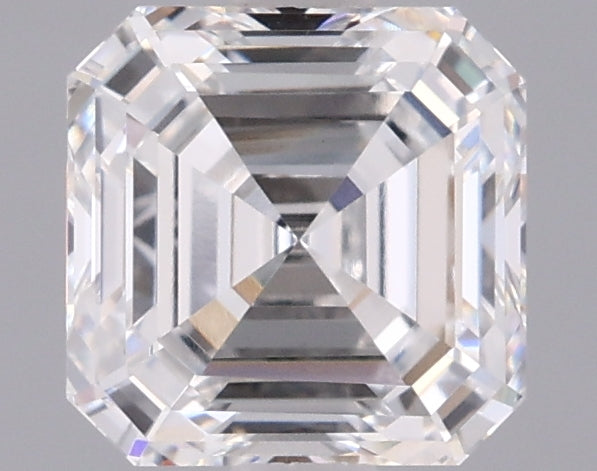 1.54 Carat Asscher Shaped, Ideal Cut, E Color, VVS2 Clarity, IGI Certified Lab Grown Diamond