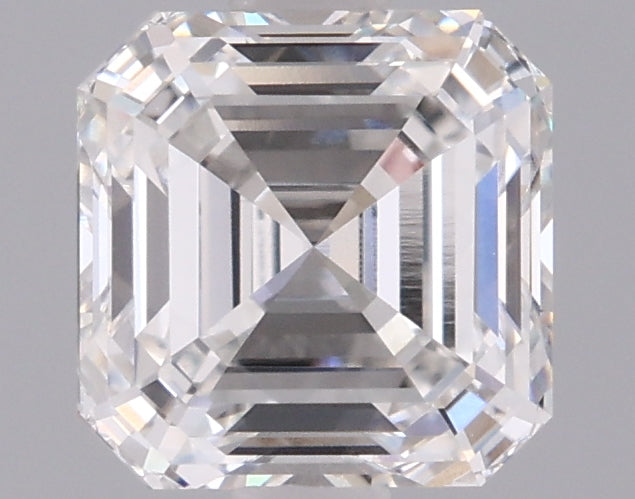1.54 Carat Asscher Shaped, Ideal Cut, E Color, VVS2 Clarity, IGI Certified Lab Grown Diamond