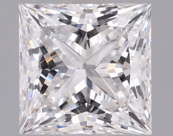 1.07 Carat Princess Shaped, Ideal Cut, D Color, VS1 Clarity, IGI Certified Lab Grown Diamond