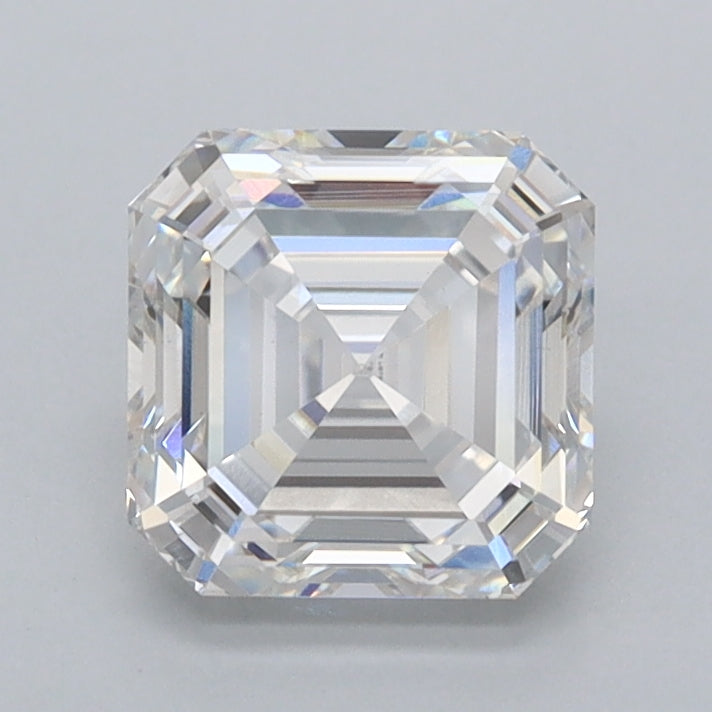 1.52 Carat Asscher Shaped, Ideal Cut, E Color, VVS2 Clarity, IGI Certified Lab Grown Diamond