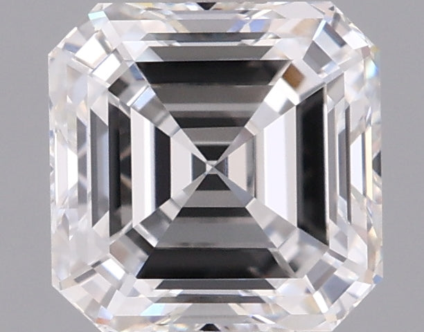 1.51 Carat Asscher Shaped, Ideal Cut, E Color, VVS2 Clarity, IGI Certified Lab Grown Diamond
