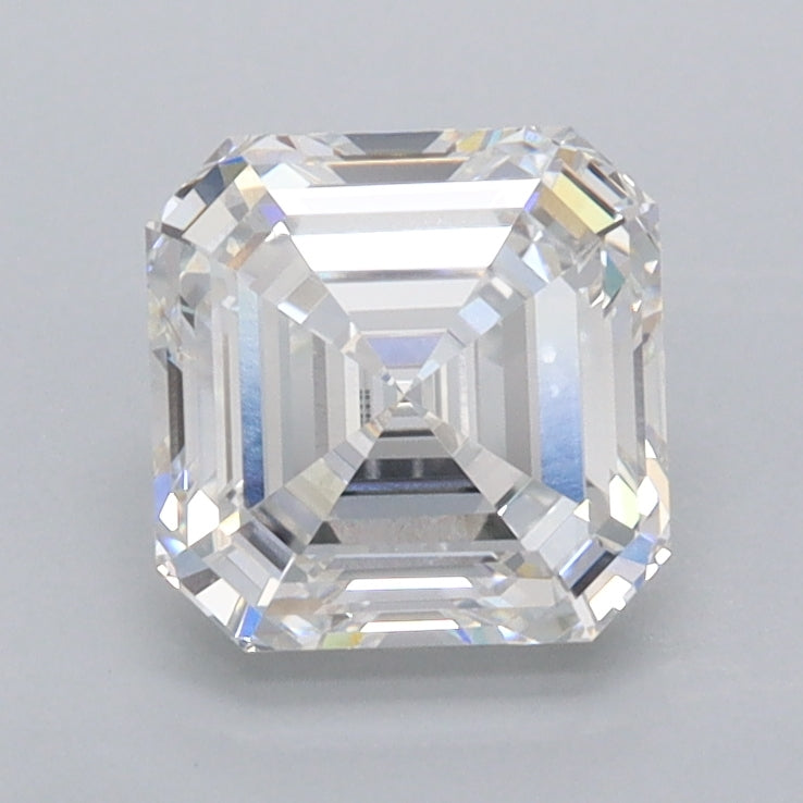 1.51 Carat Asscher Shaped, Ideal Cut, E Color, FL Clarity, IGI Certified Lab Grown Diamond
