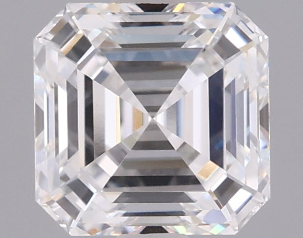 1.59 Carat Asscher Shaped, Ideal Cut, E Color, VVS2 Clarity, IGI Certified Lab Grown Diamond