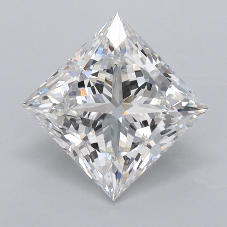 1.40 Carat Princess Shaped, Ideal Cut, D Color, VVS2 Clarity, IGI Certified Lab Grown Diamond