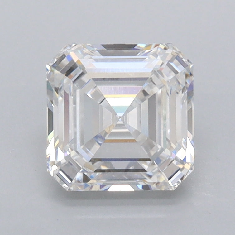 1.50 Carat Asscher Shaped, Ideal Cut, E Color, VVS1 Clarity, IGI Certified Lab Grown Diamond