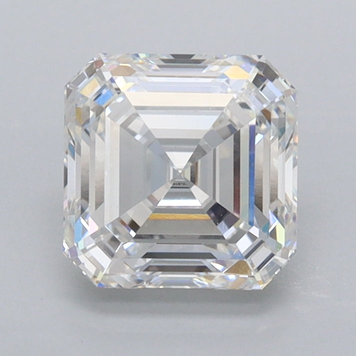 1.55 Carat Asscher Shaped, Ideal Cut, E Color, VS1 Clarity, IGI Certified Lab Grown Diamond