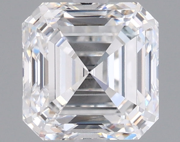 1.50 Carat Asscher Shaped, Ideal Cut, E Color, VS2 Clarity, IGI Certified Lab Grown Diamond