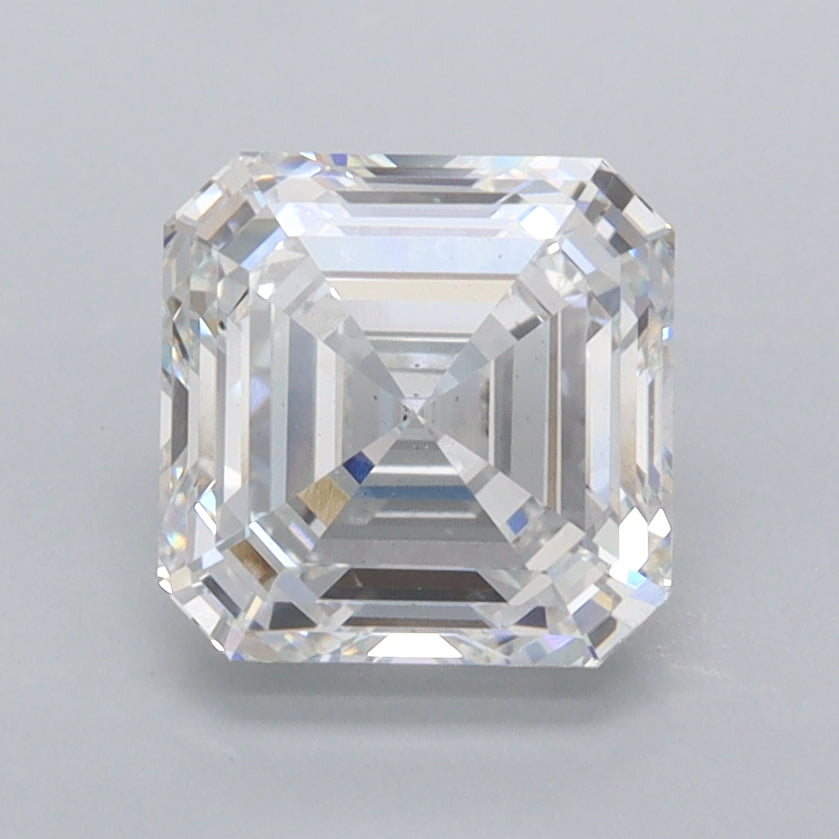 2.03 Carat Asscher Shaped, Ideal Cut, E Color, VS1 Clarity, IGI Certified Lab Grown Diamond