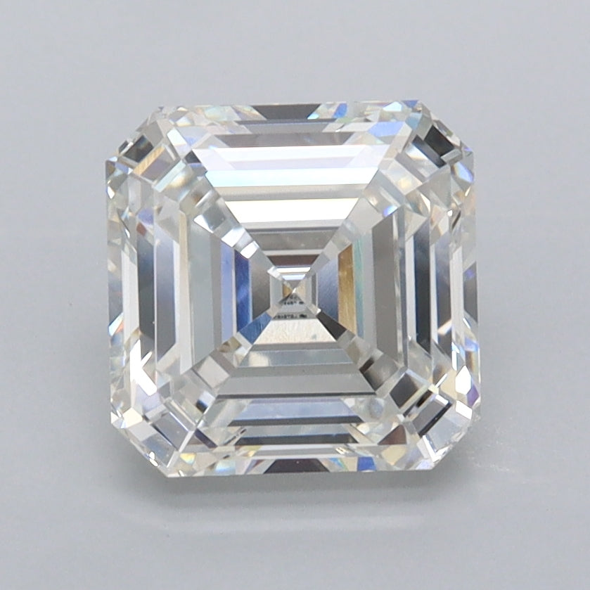 2.04 Carat Asscher Shaped, Ideal Cut, F Color, VVS2 Clarity, IGI Certified Lab Grown Diamond