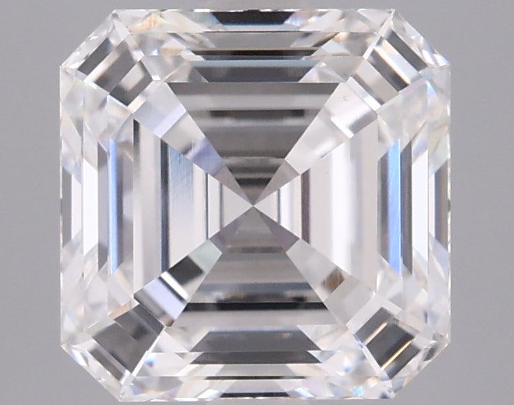 2.60 Carat Asscher Shaped, Ideal Cut, E Color, VVS2 Clarity, IGI Certified Lab Grown Diamond