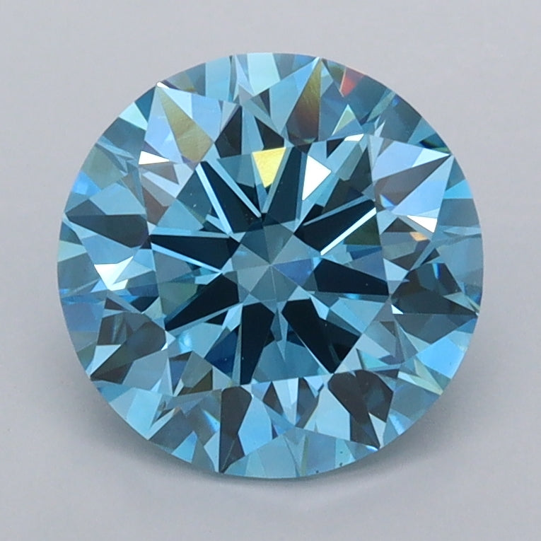 2.03 Carat Round Shaped, Ideal Cut, VVS2 Clarity, IGI Certified Lab Grown Diamond