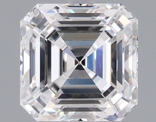 1.56 Carat Asscher Shaped, Ideal Cut, D Color, VVS2 Clarity, IGI Certified Lab Grown Diamond