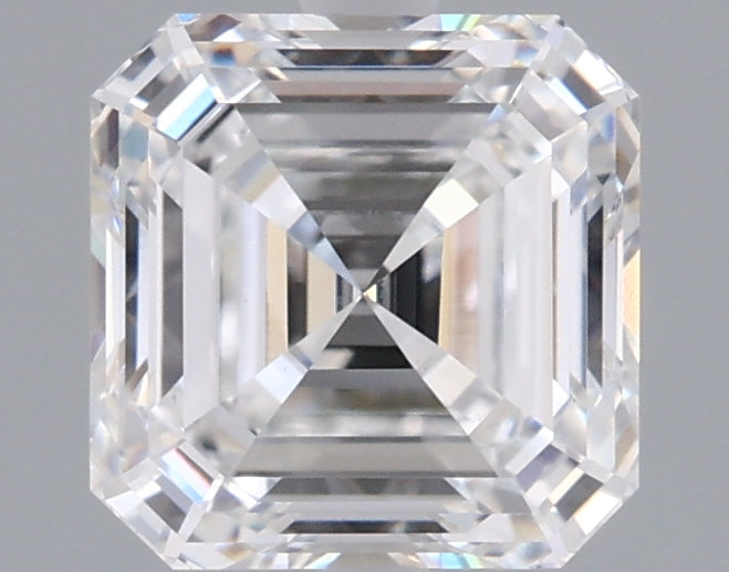 1.54 Carat Asscher Shaped, Ideal Cut, D Color, VVS2 Clarity, IGI Certified Lab Grown Diamond