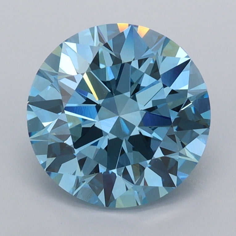 1.99 Carat Round Shaped, Ideal Cut, VVS2 Clarity, IGI Certified Lab Grown Diamond
