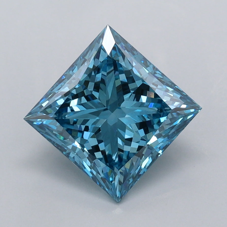 2.01 Carat Princess Shaped, Ideal Cut, VVS2 Clarity, IGI Certified Lab Grown Diamond