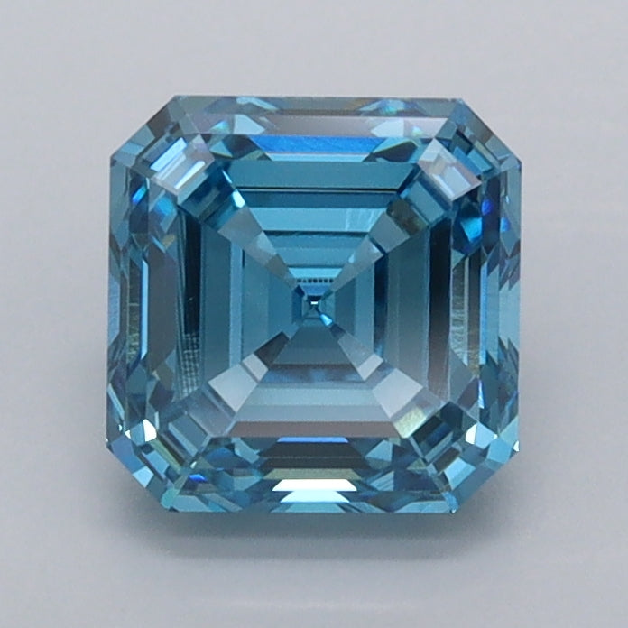 1.52 Carat Asscher Shaped, Ideal Cut, VVS2 Clarity, IGI Certified Lab Grown Diamond