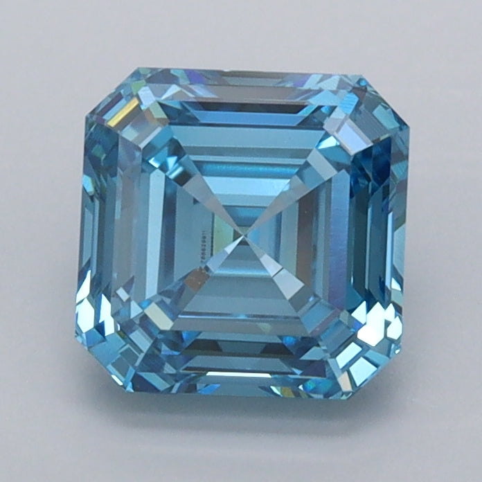 1.54 Carat Asscher Shaped, Ideal Cut, VVS2 Clarity, IGI Certified Lab Grown Diamond