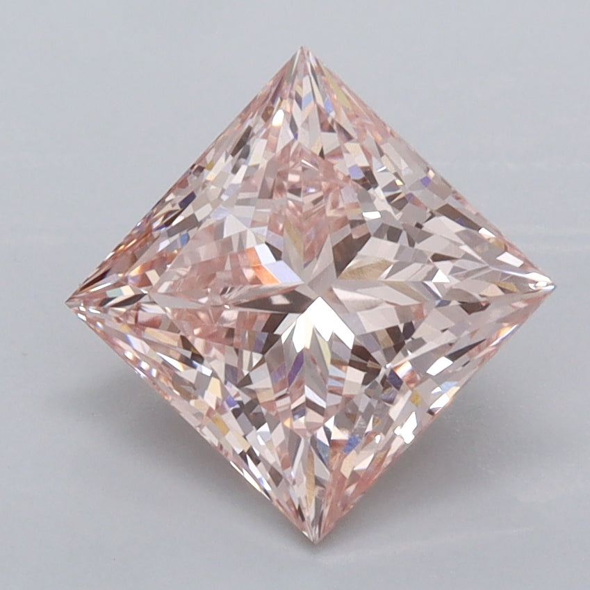 2.02 Carat Princess Shaped, Ideal Cut, VVS2 Clarity, IGI Certified Lab Grown Diamond