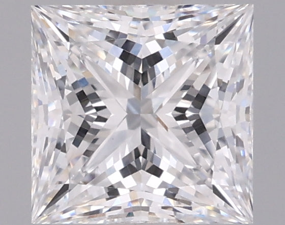 1.29 Carat Princess Shaped, Ideal Cut, E Color, VVS2 Clarity, IGI Certified Lab Grown Diamond