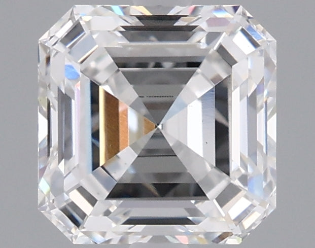 1.58 Carat Asscher Shaped, Ideal Cut, E Color, VS1 Clarity, IGI Certified Lab Grown Diamond