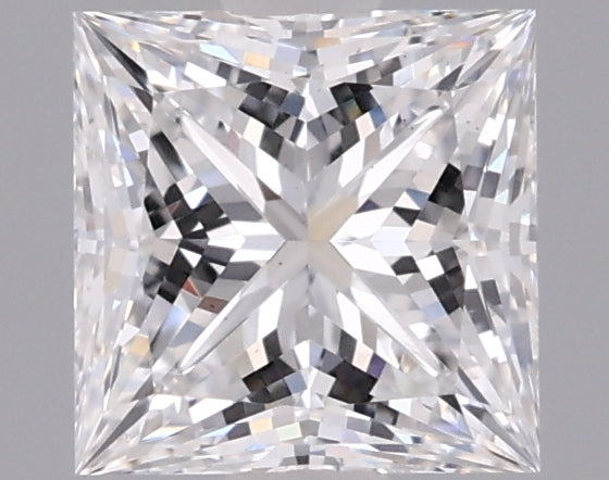 1.03 Carat Princess Shaped, Ideal Cut, D Color, VS2 Clarity, IGI Certified Lab Grown Diamond