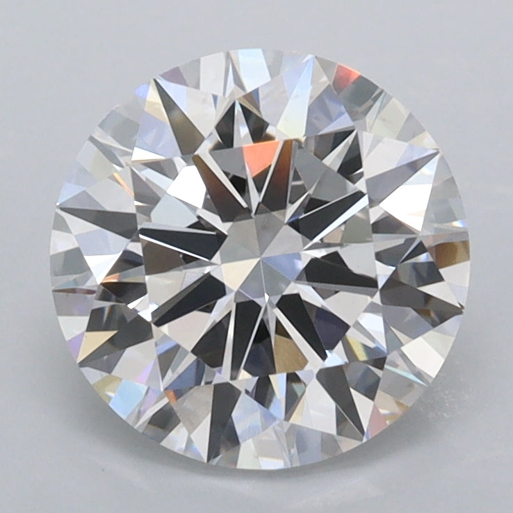 2.04 Carat Round Shaped, Ideal Cut, D Color, VVS2 Clarity, IGI Certified Lab Grown Diamond