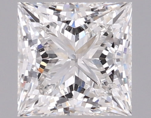1.07 Carat Princess Shaped, Ideal Cut, F Color, VVS2 Clarity, IGI Certified Lab Grown Diamond