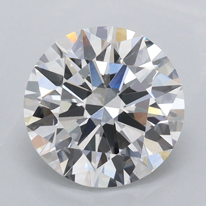 1.55 Carat Round Shaped, Ideal Cut, D Color, VVS2 Clarity, IGI Certified Lab Grown Diamond