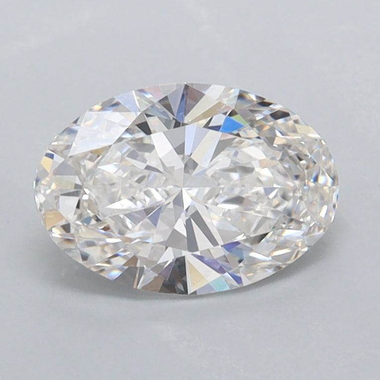 1.06 Carat Oval Shaped, Ideal Cut, F Color, VVS2 Clarity, IGI Certified Lab Grown Diamond